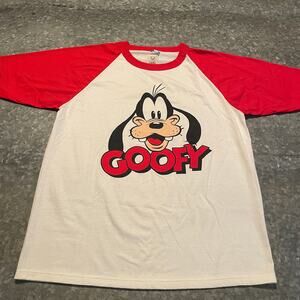 Vintage Goofy Big Face Single Stitch Raglan T-Shirt Mens XL Disney NOS NWT USA